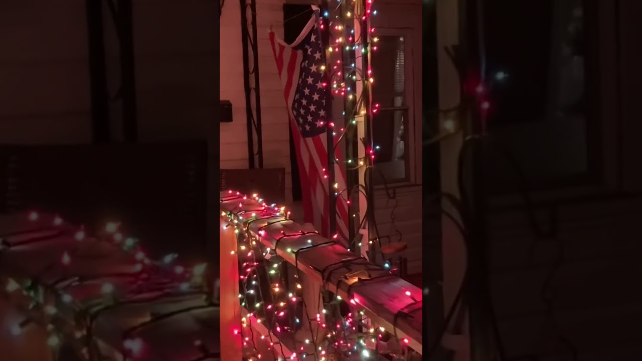 My hubby put up lights for my homecoming ❤️ 