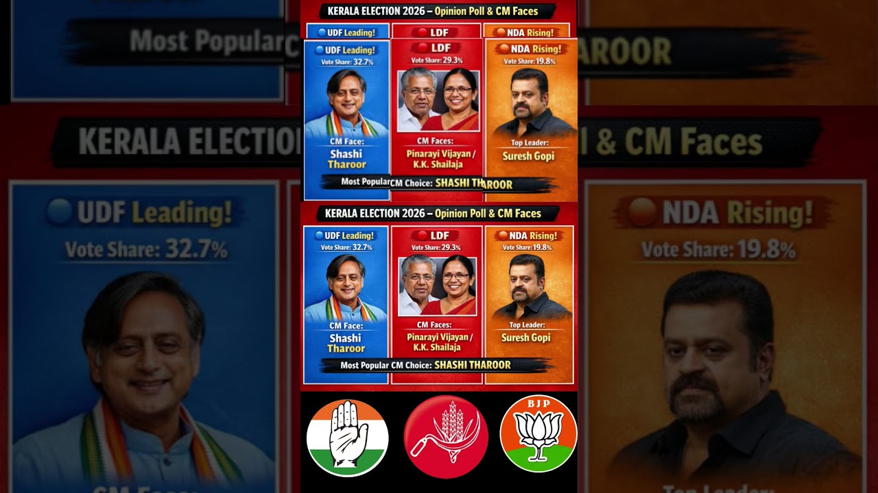 Kerala Election 2026 Opinion Poll | Shashi Tharoor CM Face? | UDF vs LDF vs NDA | Latest Survey