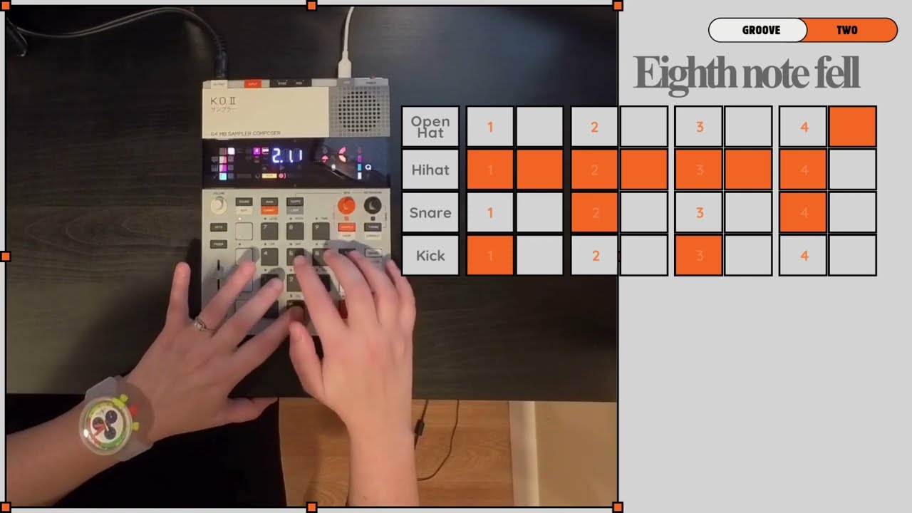 4 Beginners Drum Grooves on the EP-133 K.O. II (Groove Transcription)
