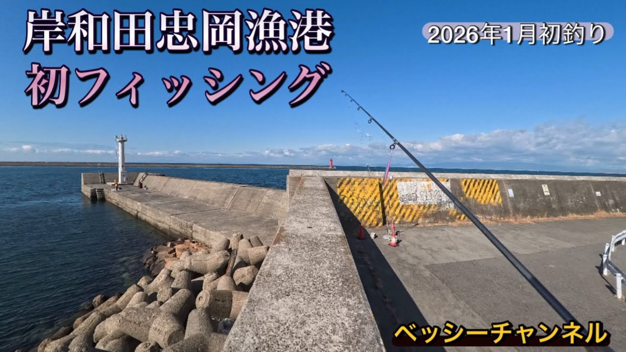 大阪釣り巡り　岸和田忠岡漁港フィッシング