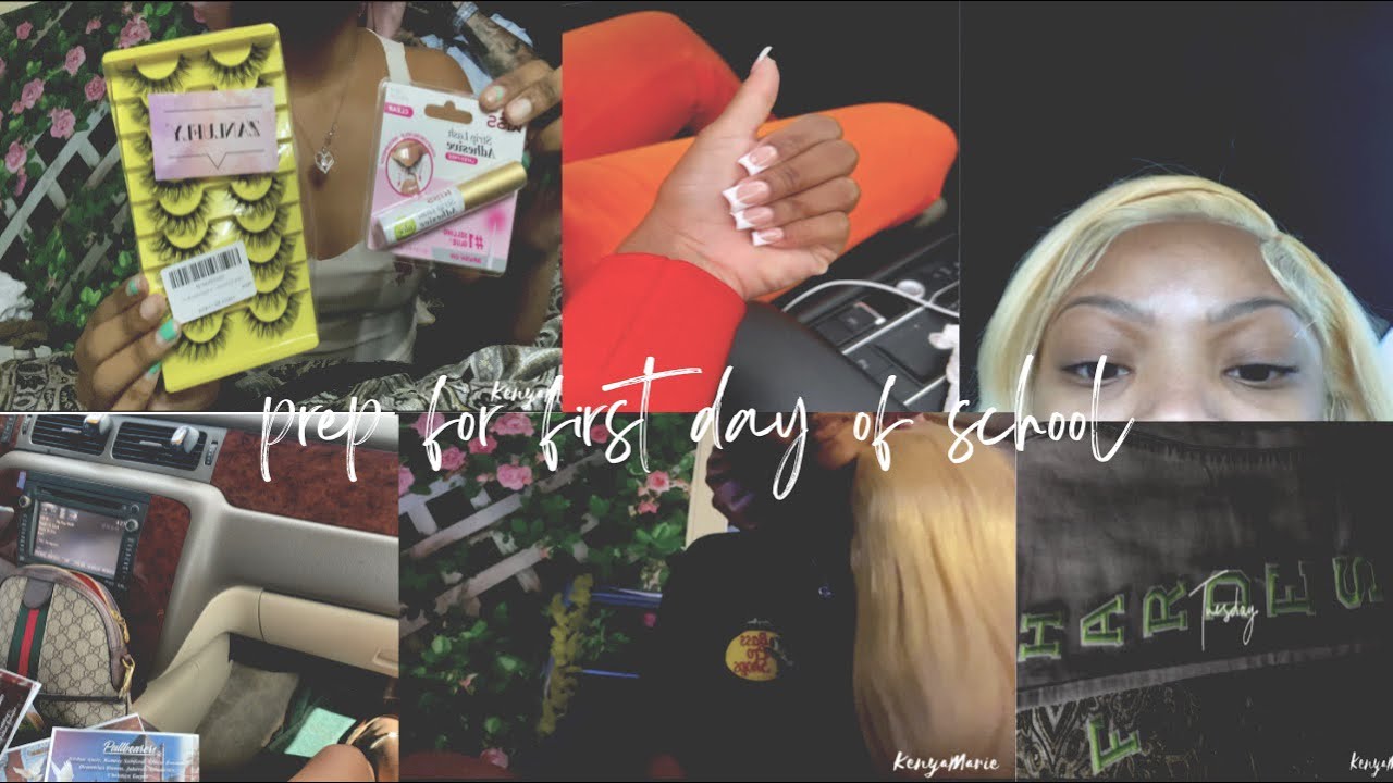 PREPARE WITH ME: To Go Back To School | nails, hair, eyebrows,custom outfit etc…