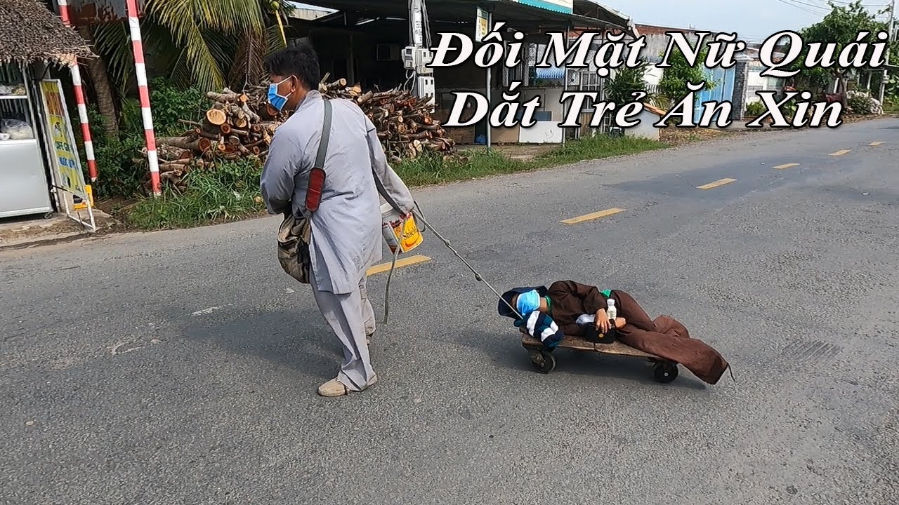 Đối mặt với người phụ nữ giả tai biến chăn dắt để ăn xin