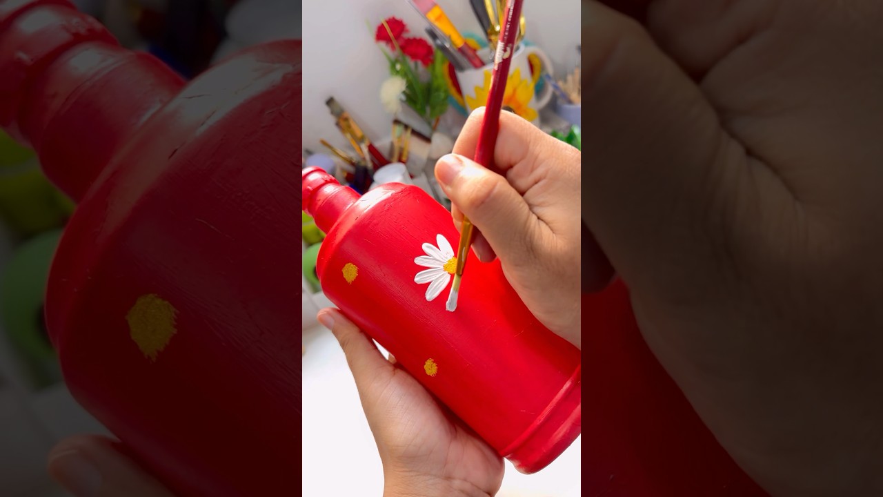 Diy random bottle painting craft 