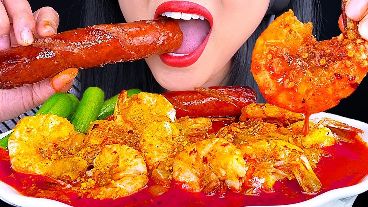 GIANT SEAFOOD BOIL SHRIMP ASMR 먹방 Mukbang (EATING SOUNDS NO TALKING) ASMR Phan