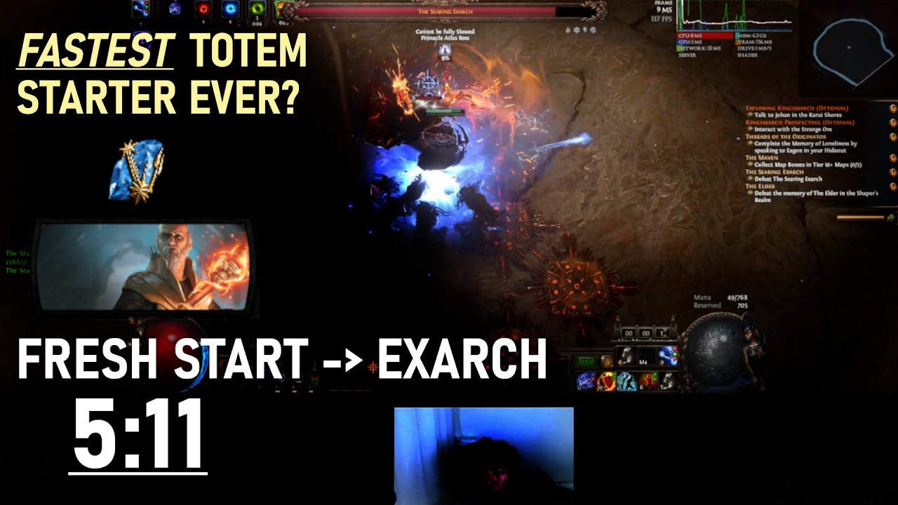 The FASTEST Totem Starter - 5:11 Eater/Exarch Kinetic Fusillade Ballista Hierophant 2-Stone Run