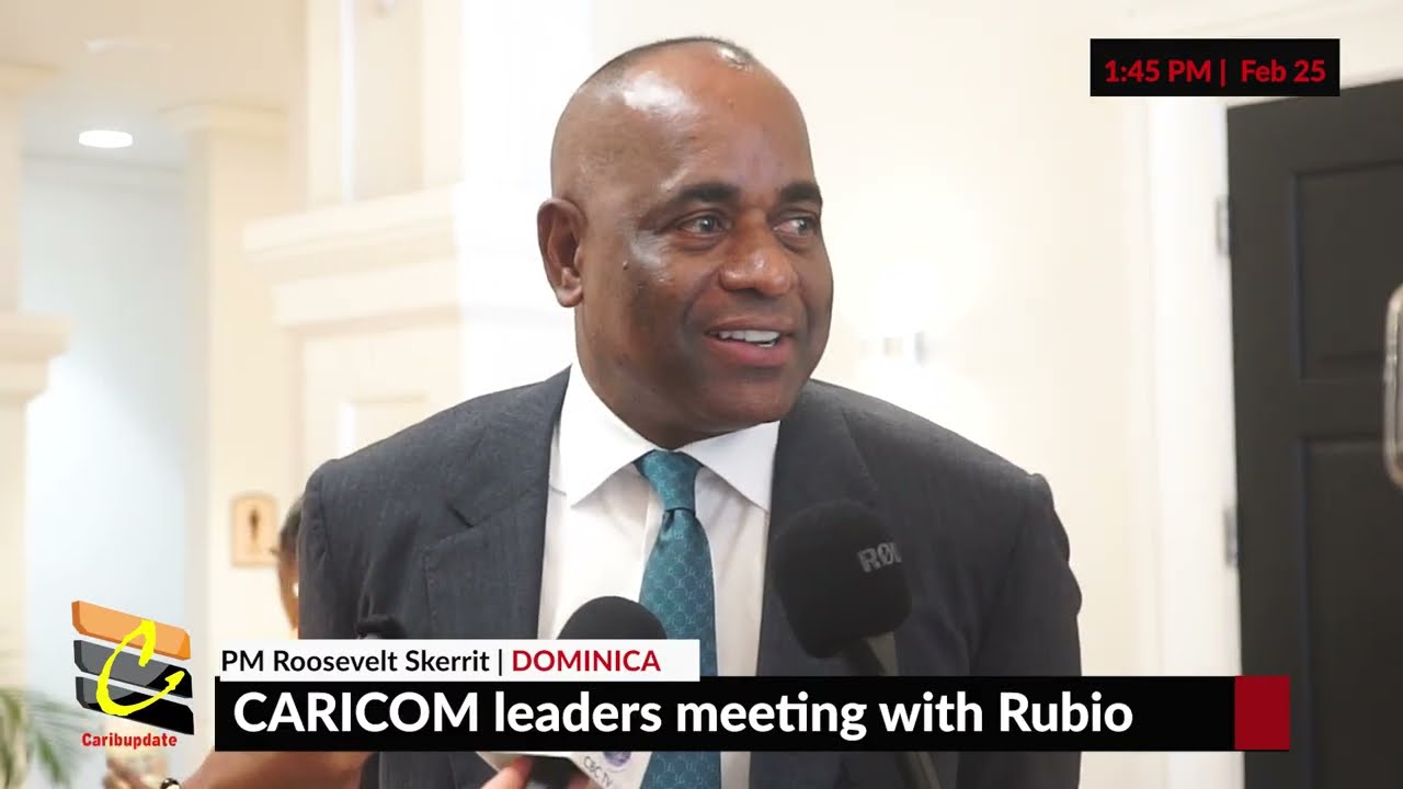 CARICOM SKB 26 | Dominica's PM Roosevelt Skerrit speaks ahead of afternoon meeting with Rubio