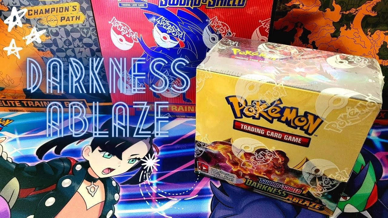 OPENING MY FIRST POKEMON DARKNESS ABLAZE BOOSTER BOX!!