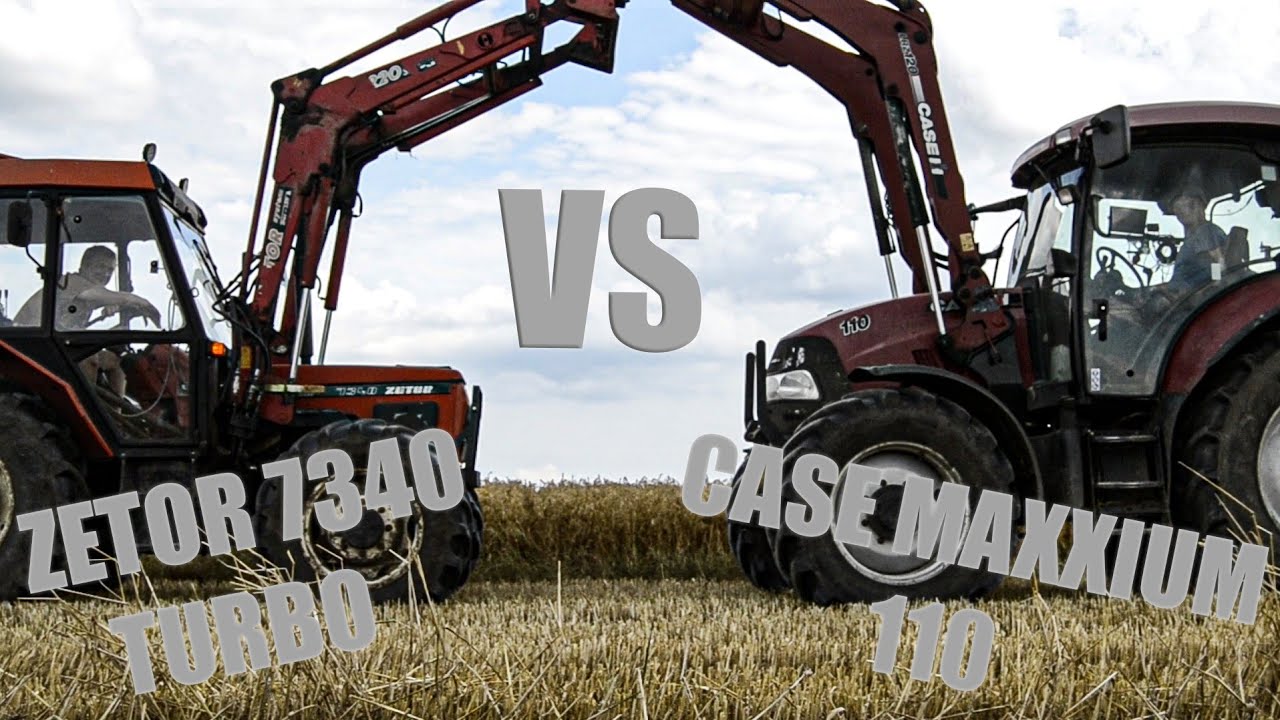 💪Zbieranie słomy na 2 zestawy ⚡Zetor 7340 Turbo VS Case Maxxium 110🥇