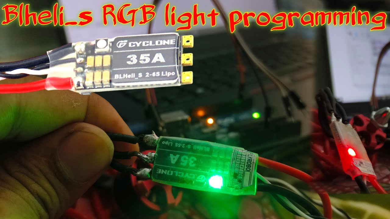 Cyclone Blheli_s dshot esc RGB light programming// blheli_s esc RGB light program kaise kare ?