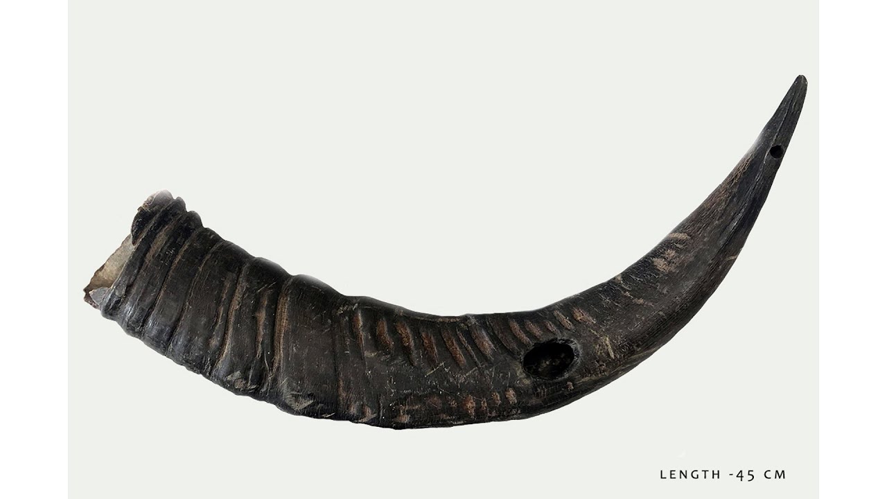 27. Water Buffalo horn - side-blown mouthpiece.