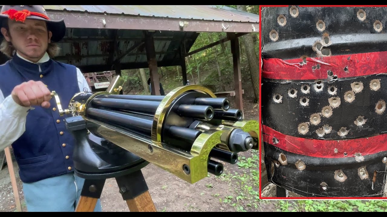 Civil War Body Armor VS 9mm Tippmann Gatling Gun