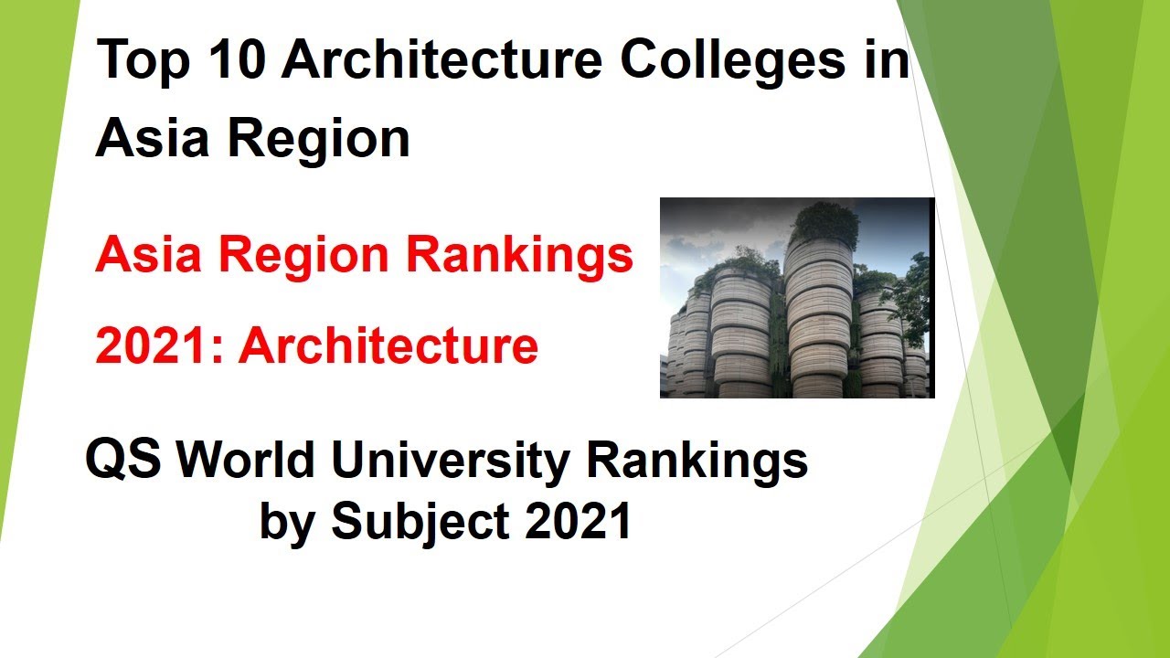 Top 10 Architecture Colleges in Asia 2021