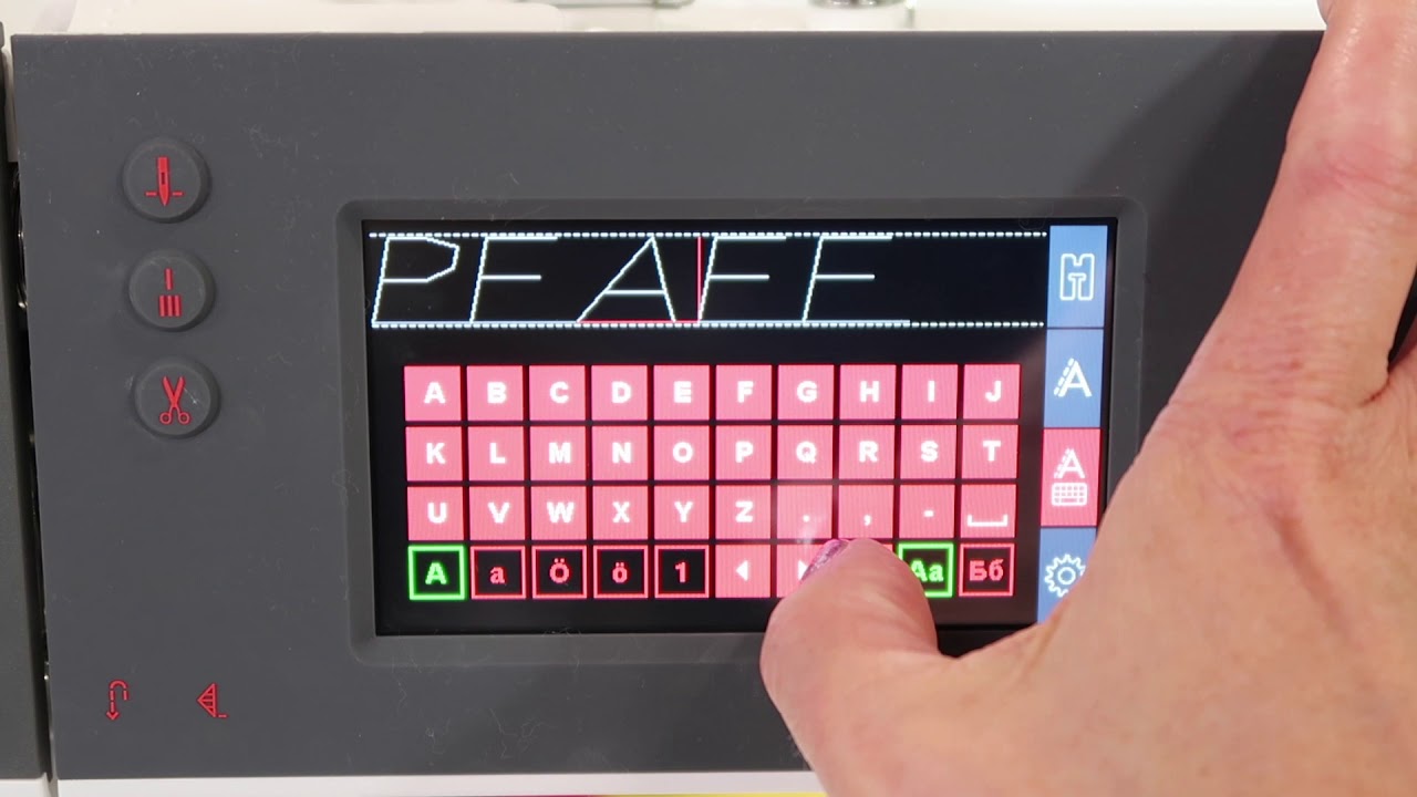 Pfaff quilt ambition 630 44 Sequencing Letters
