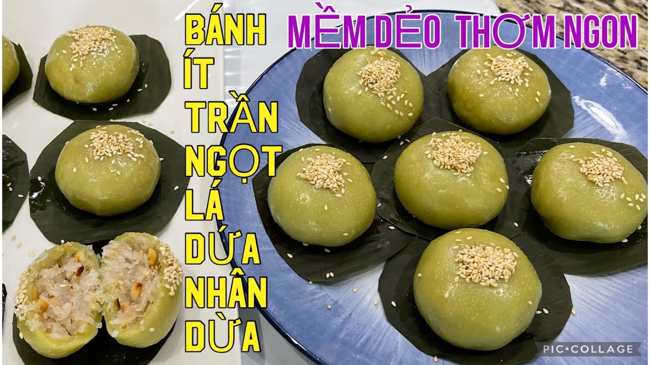 BÁNH ÍT TRẦN nhân dừa lá dứa mềm dẻo để qua ngày vẫn mềm ngon ,ăn Hoài không ngán ,rất dễ làm