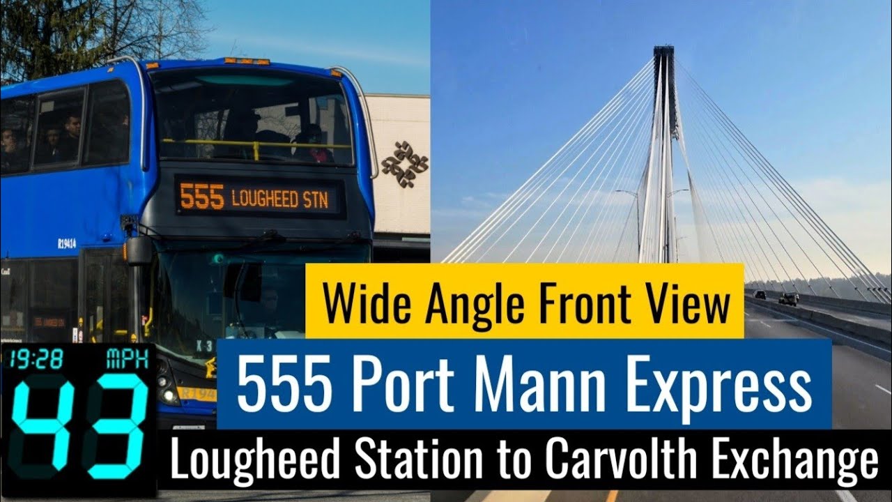 [HD] Wide Front Angle View of Route 555 Port Mann Express