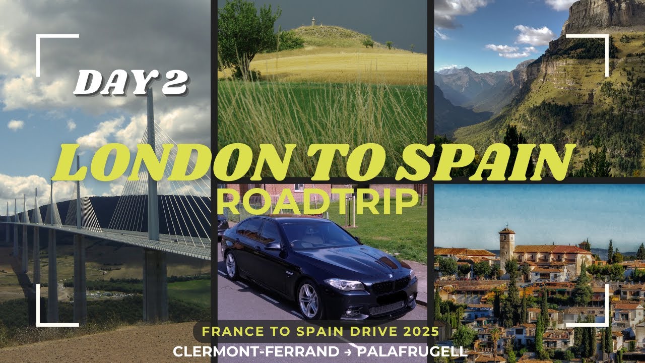 Day 2: Clermont-Ferrand 🇫🇷 to Palafrugell 🇪🇸 | Entering Spain! Epic Solo Drive 🚗