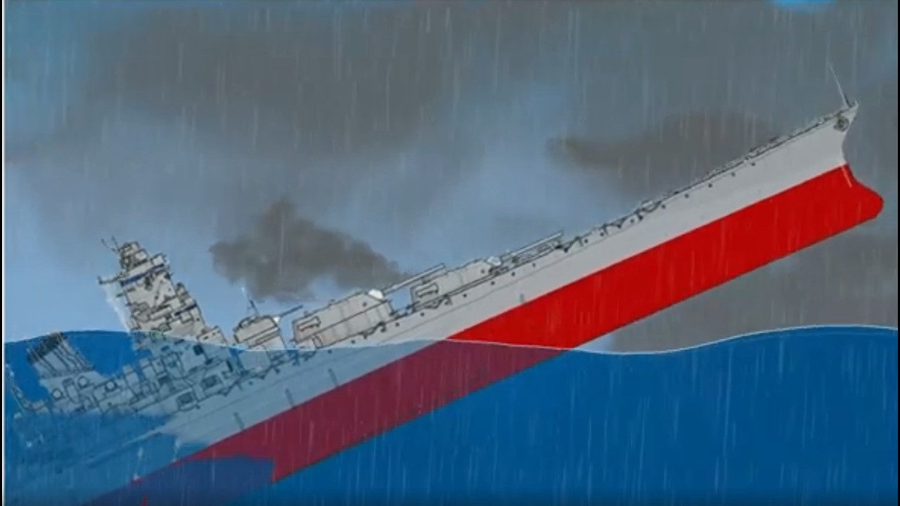 Sinking the Yamato Ship in the Floating Sandbox