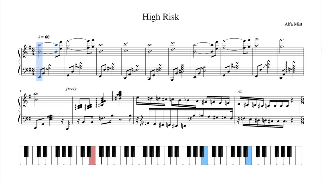 High Risk - Alfa Mist Piano Tutorial