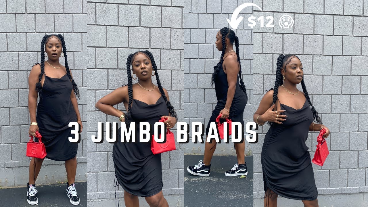 Baddie on a Budget| 3 JUMBO BRAIDS | $12 hairstyle (CHEAP & EASY)