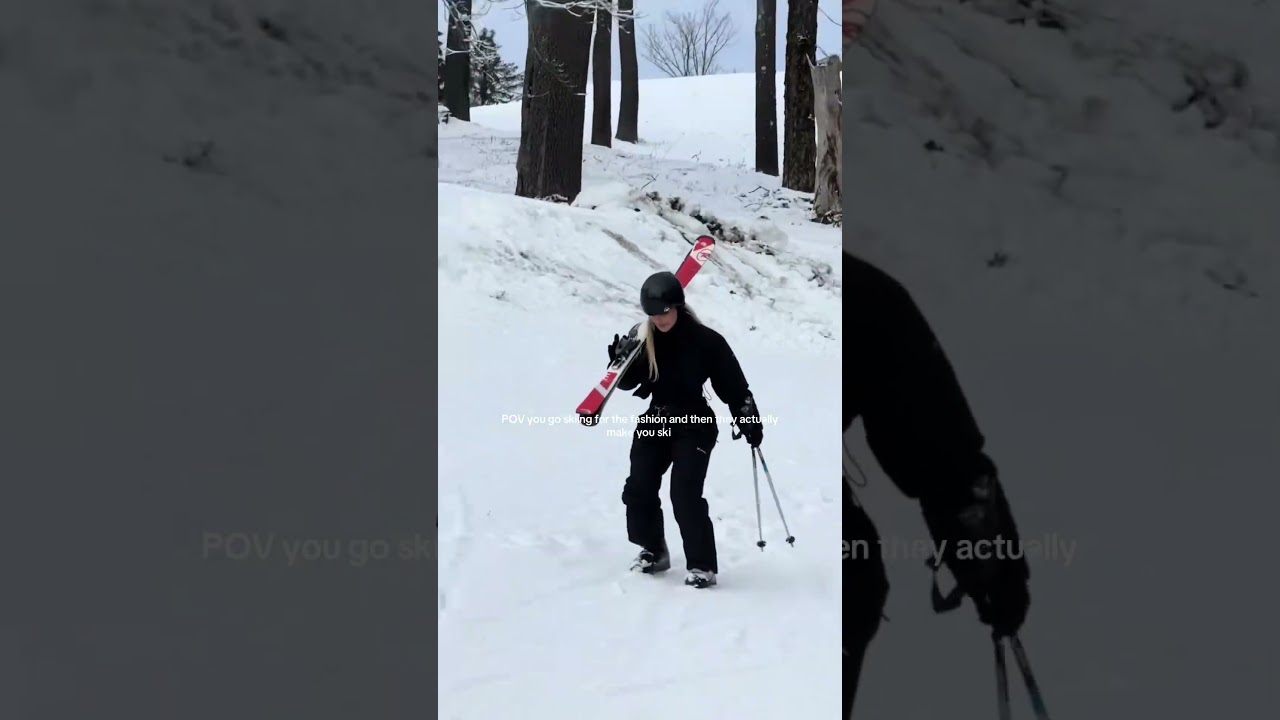 Sliding Down the Slope Like a Pro (or Not)! #skiing #ski #skilife
