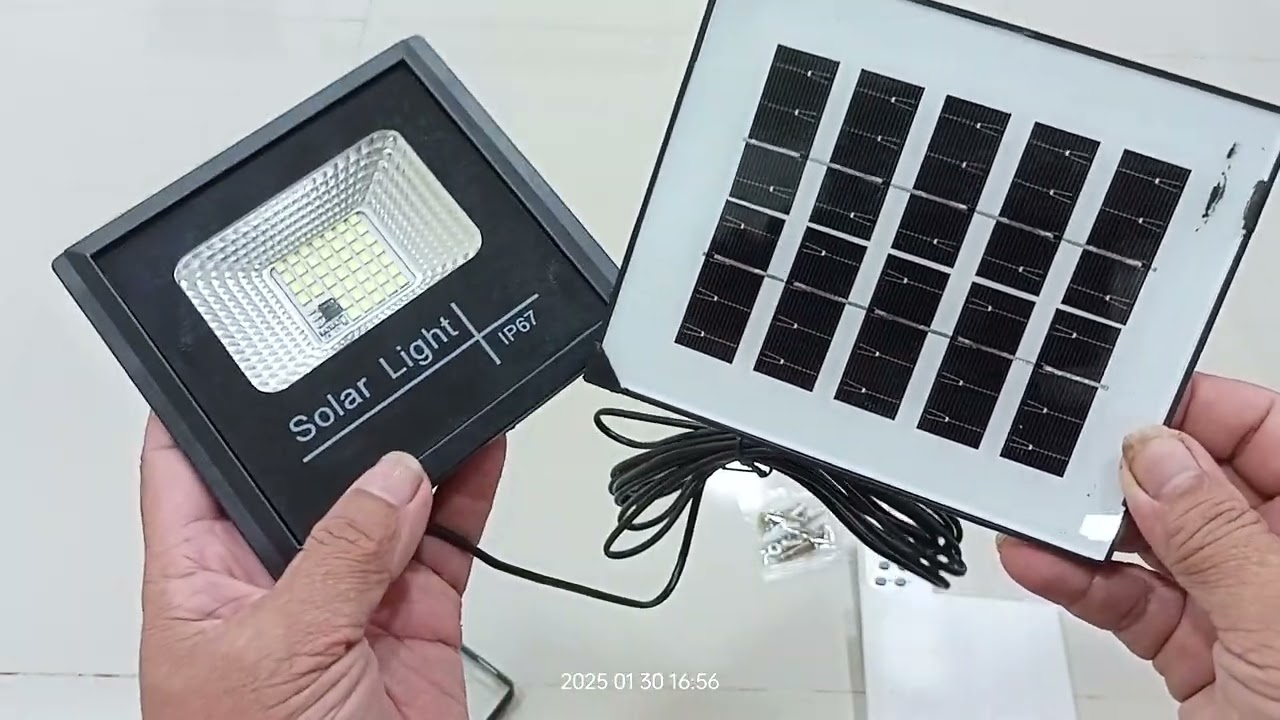 Unboxing Philips Lampu Tenaga Surya variasi 100W+panel surya harga dibawah Rp 100 ribu