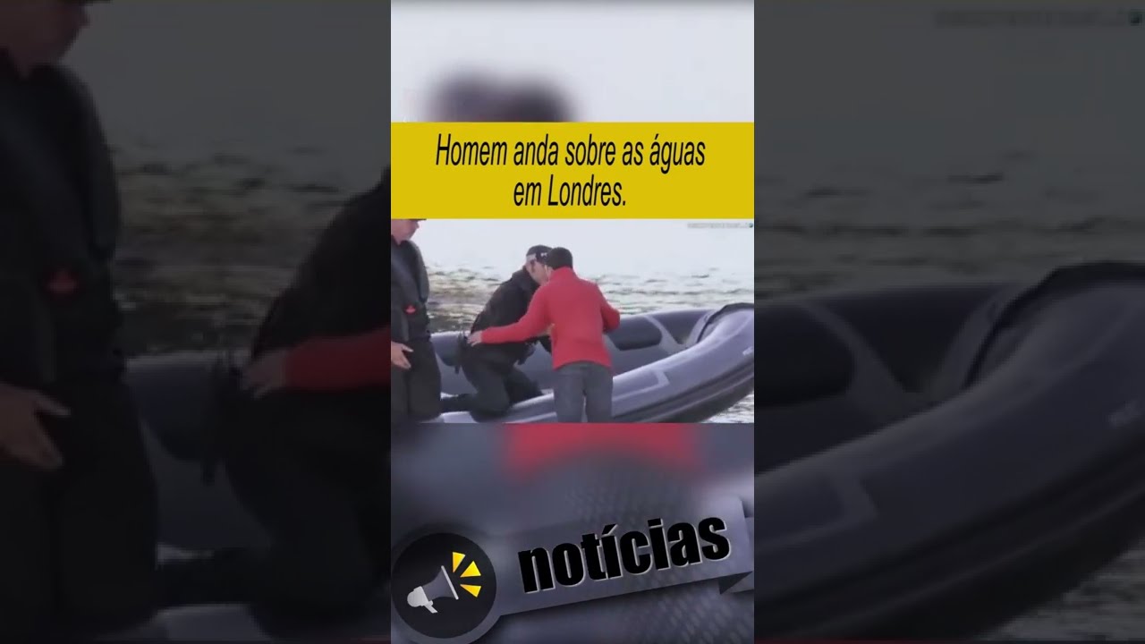 Chocante! Homem foi visto andando sobre as águas em Londres.