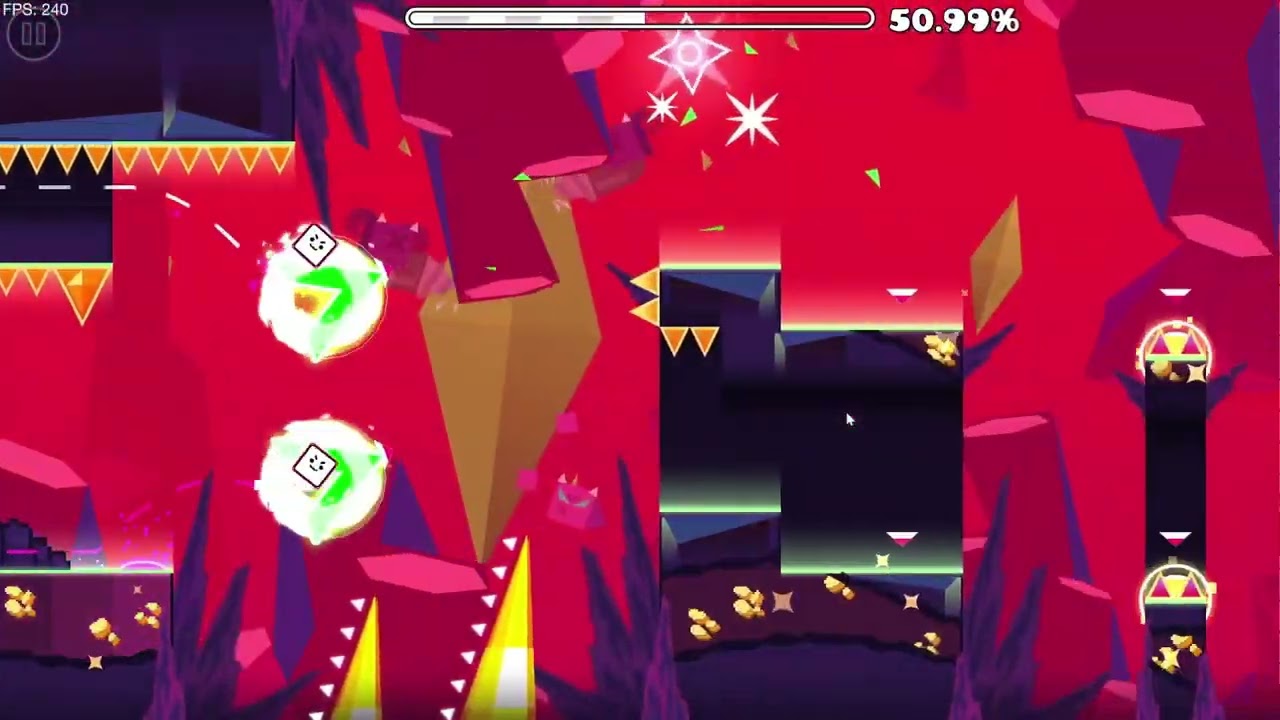 Geometry Dash Space Invaders Easy Demon Event Level Completion