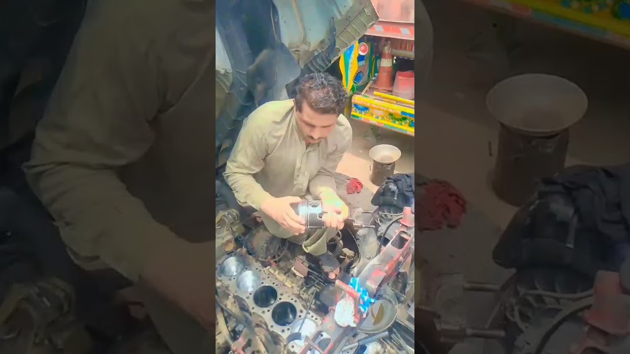 #automobile #diesel #mechanic engine 🚒 #repair piston# fitting