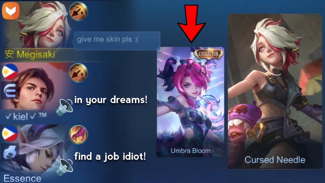 NO SKIN PRANK THEN USING MY MELISSA COLLECTOR SKIN UMBRA BLOOM!! (hardest game ever)l😭)