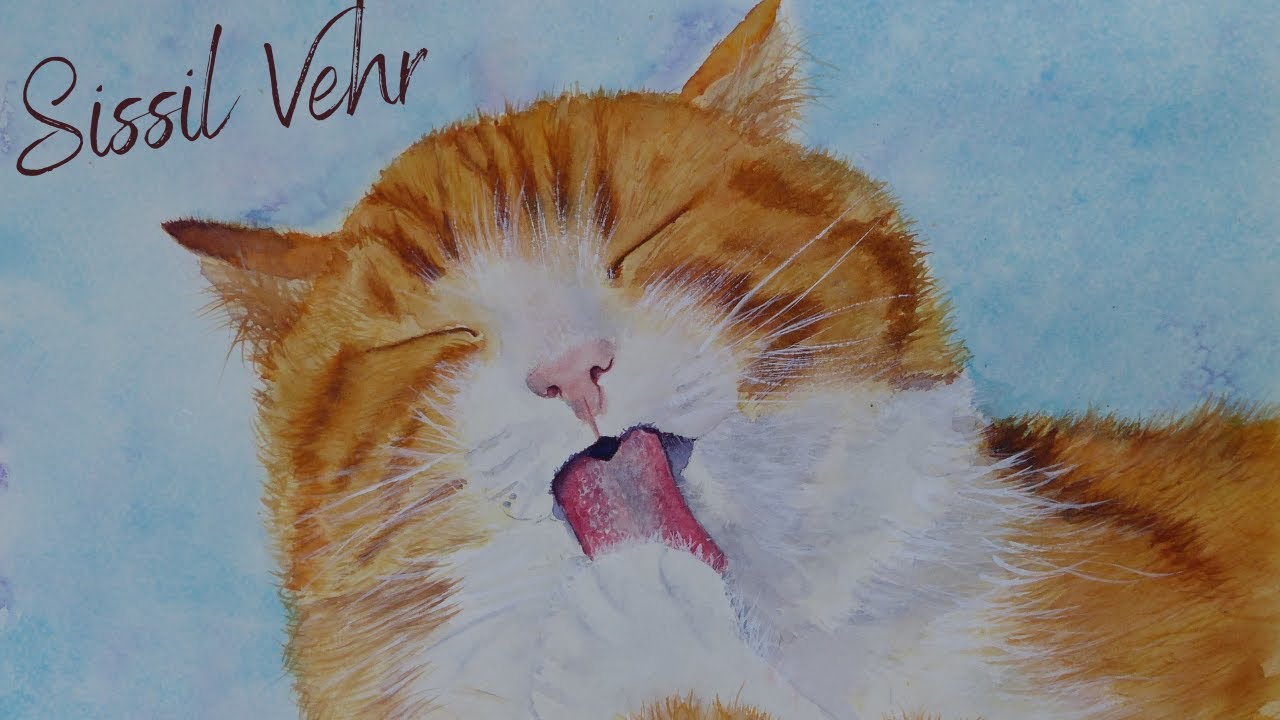 Aquarelle : comment peindre la fourrure d'un chat