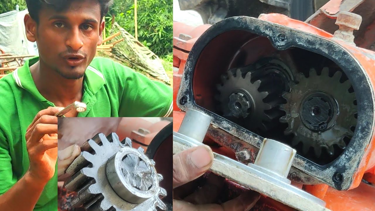 Shaktiman Rotavotar Gear Box Repair Shaft Change Tractor Bangla