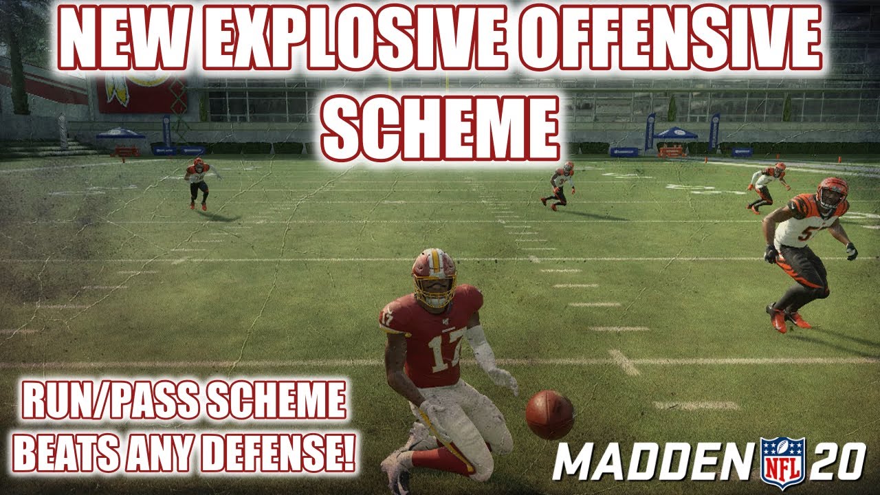 NEW EXPLOSIVE MADDEN 20 OFFENSIVE SCHEME! KILL ANY DEFENSE WITH THE RUN AND PASS! TIPS AND TRICKS