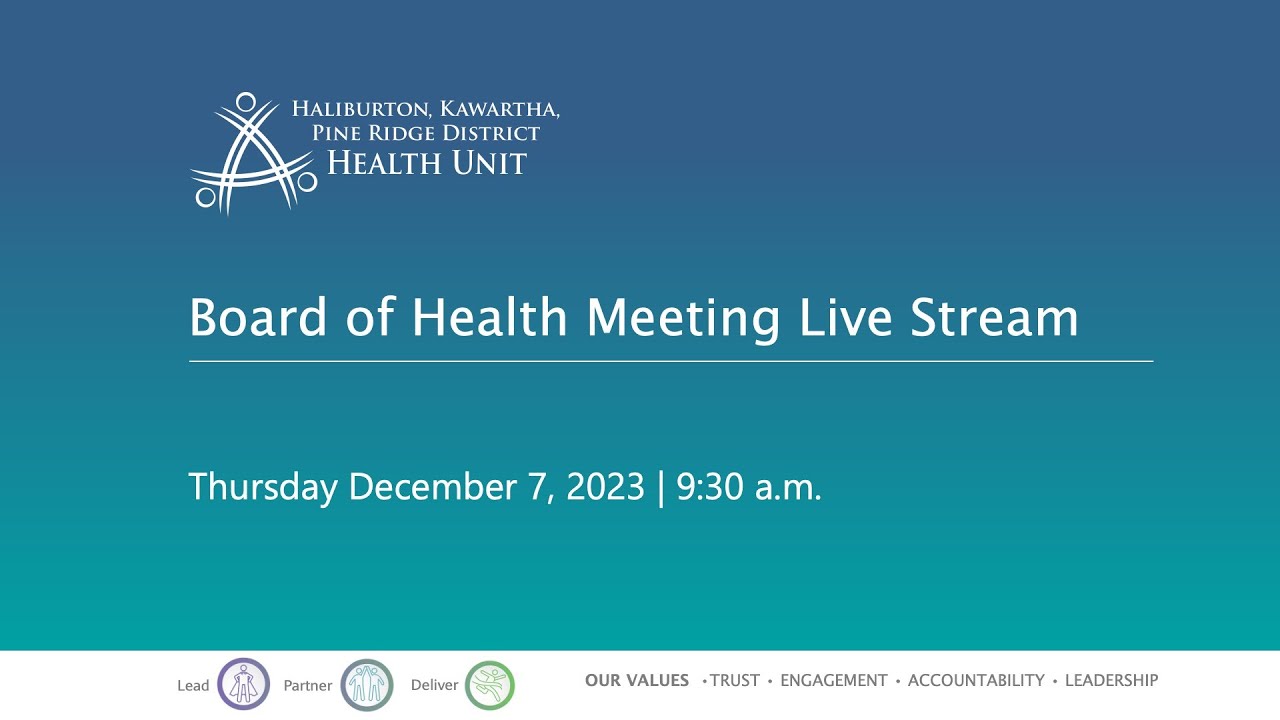 HKPR District Health Unit Board of Health - December 2023