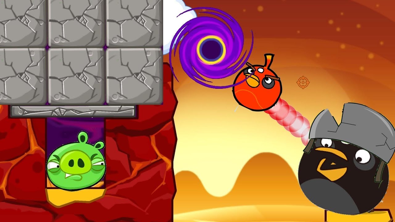 Angry Birds Collection Hacked 3 - BLAST BAD PIG UNDER HUGE STONE ALL LEVELS!