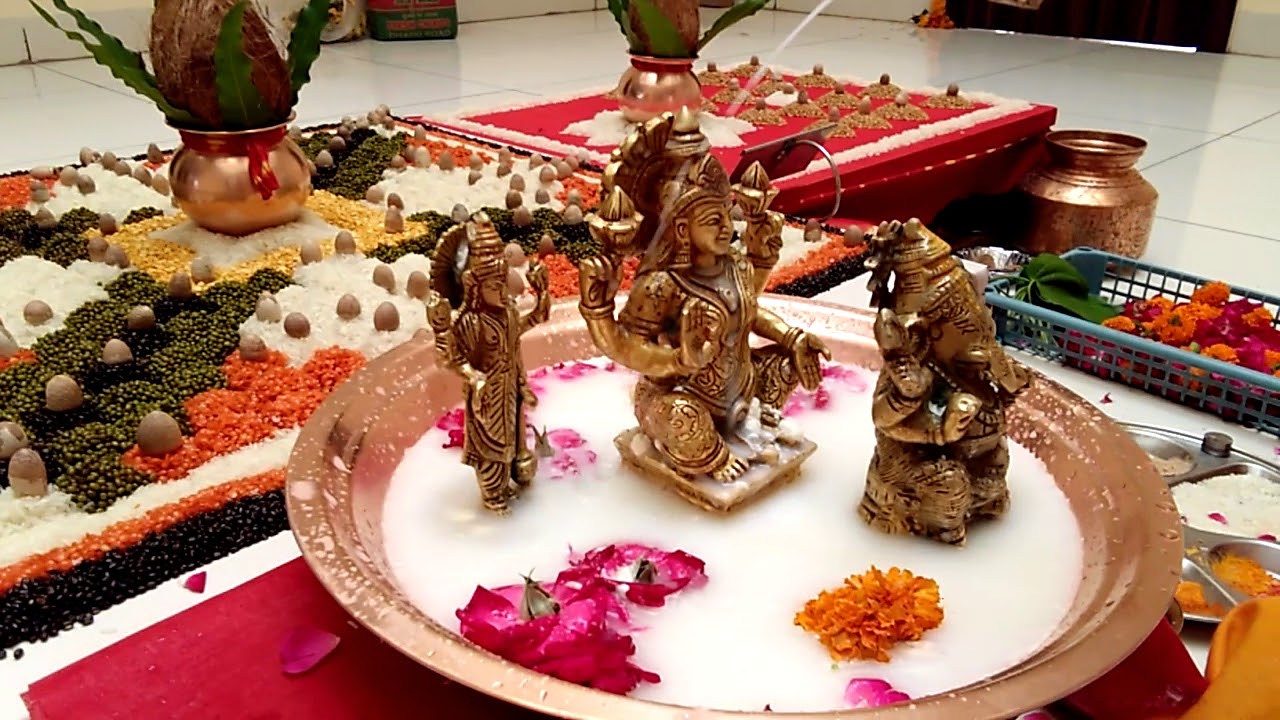 Mahalakshmi Abhishek  (Ritual bathing) on Deepavali Oct. 19, 2017