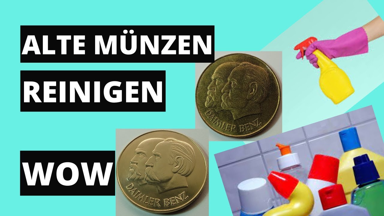 Alte Münzen reinigen säubern WoW Effekt.....  auch Gold Silber Kupfer Sondeln