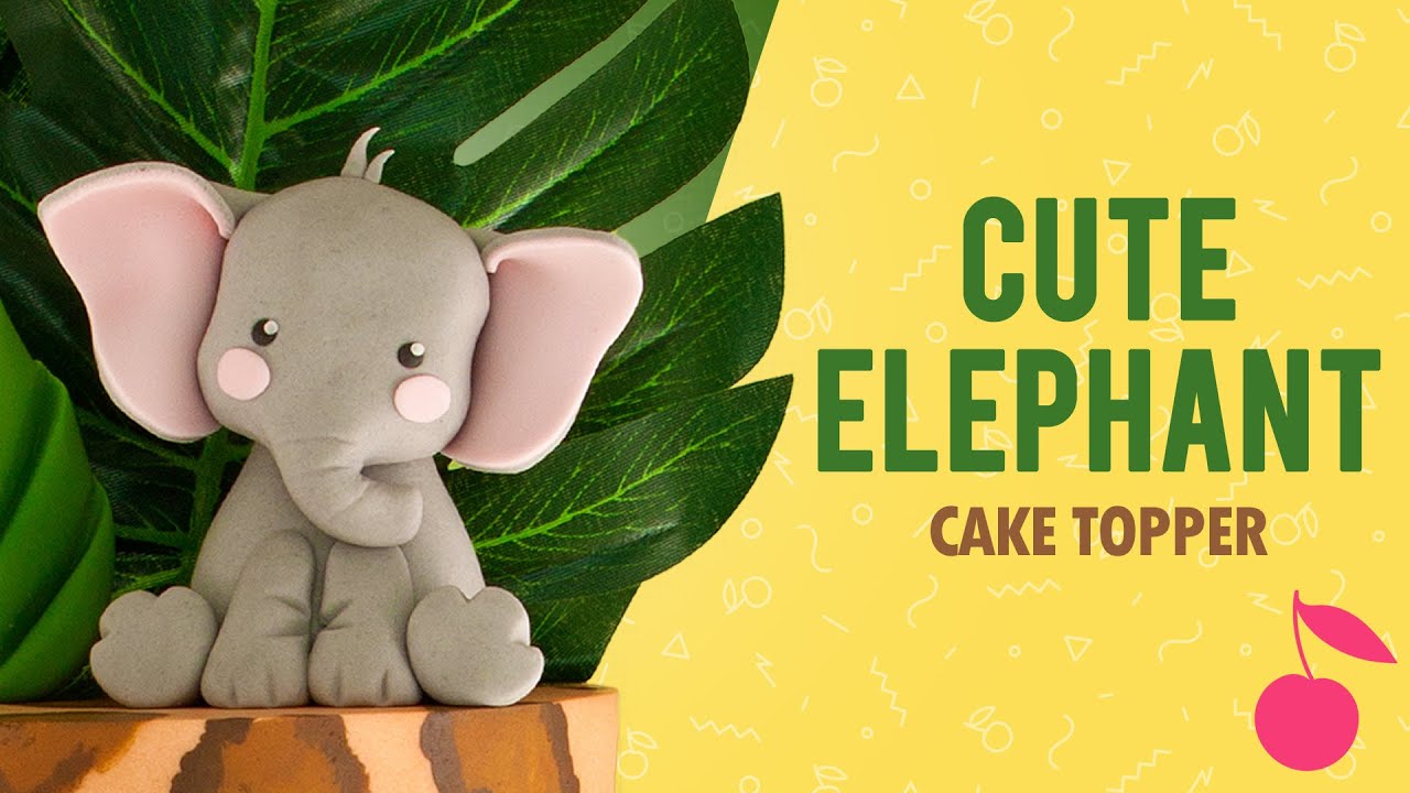 Cute Elephant Cake Topper Tutorial | How to | Cherry Toppers