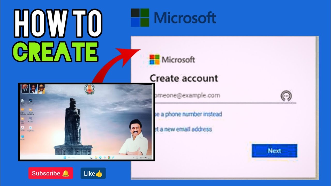 How to create microsoft account in tamil 💻| free laptop|Tamil explanation | govt free laptop 
