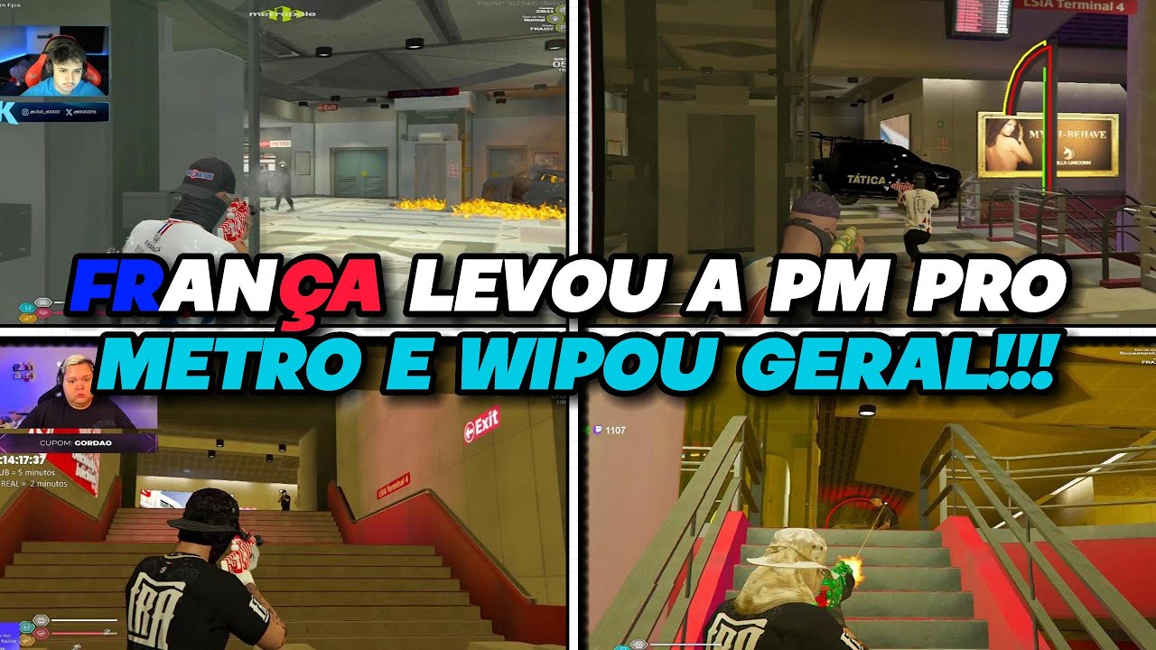 FRANÇA LEVOU A PM PRO METRO E WIPOU GERAL!!!