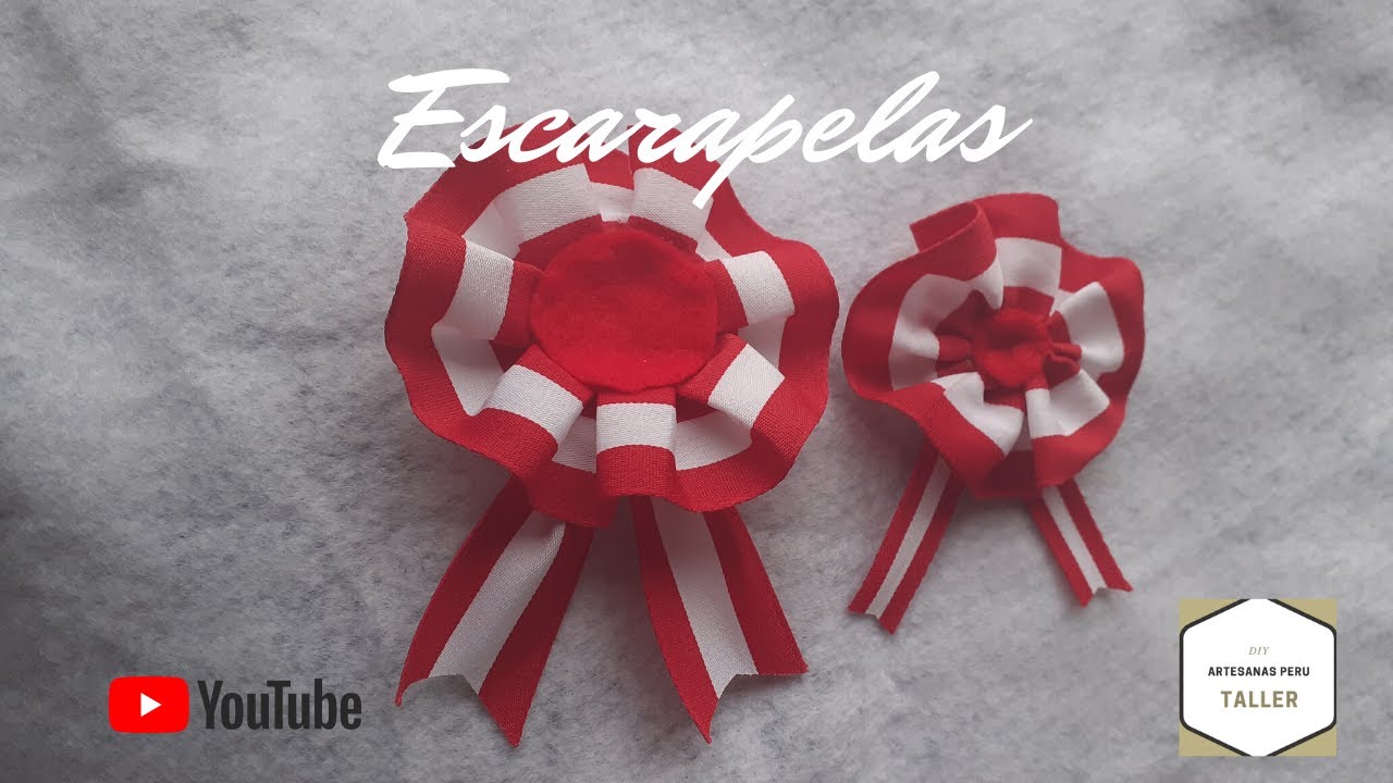Como realizar Escarapelas en cinta - Escarapela del Perú - Fiestas patrias