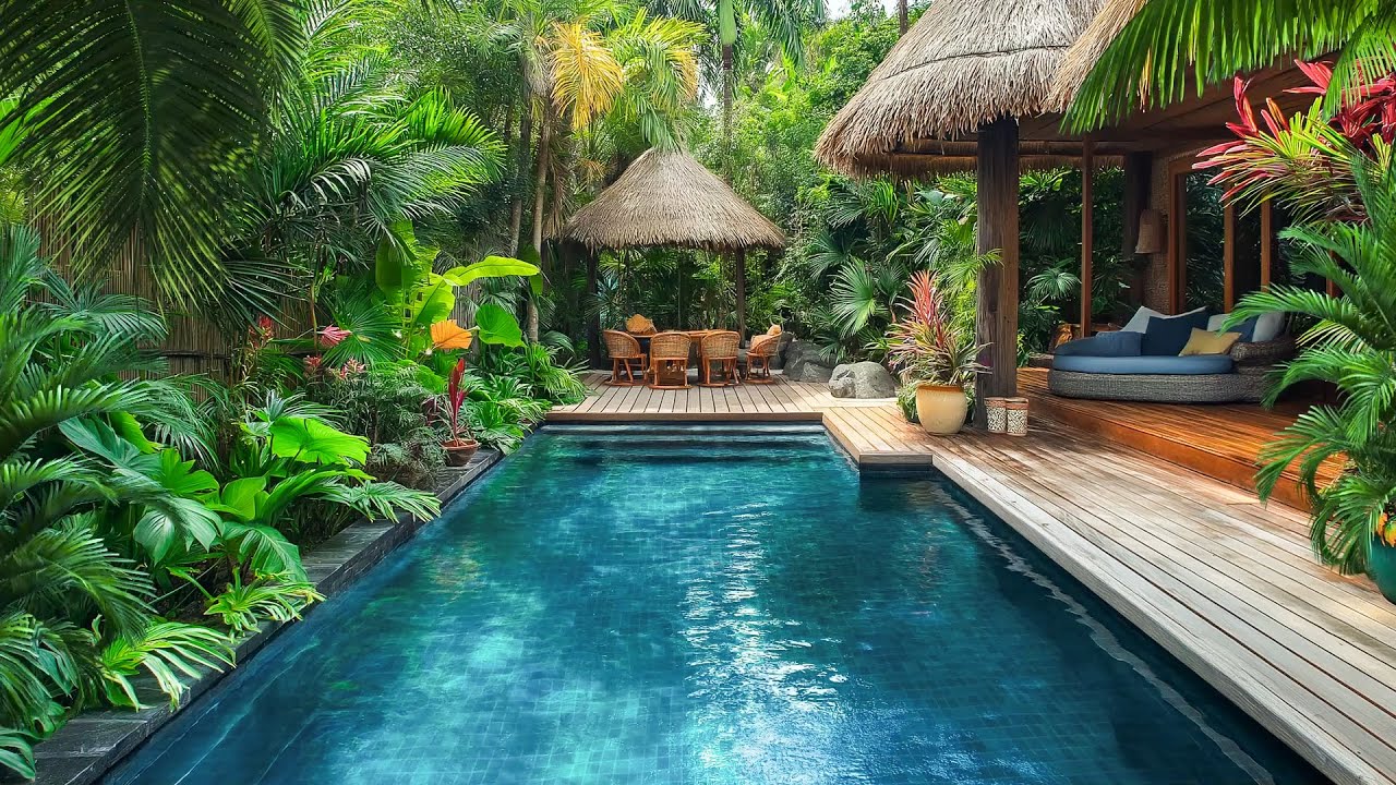 Let's Take A Nap In The Tropical Forest Resort: Listening to the sound of water, nature, birdsong