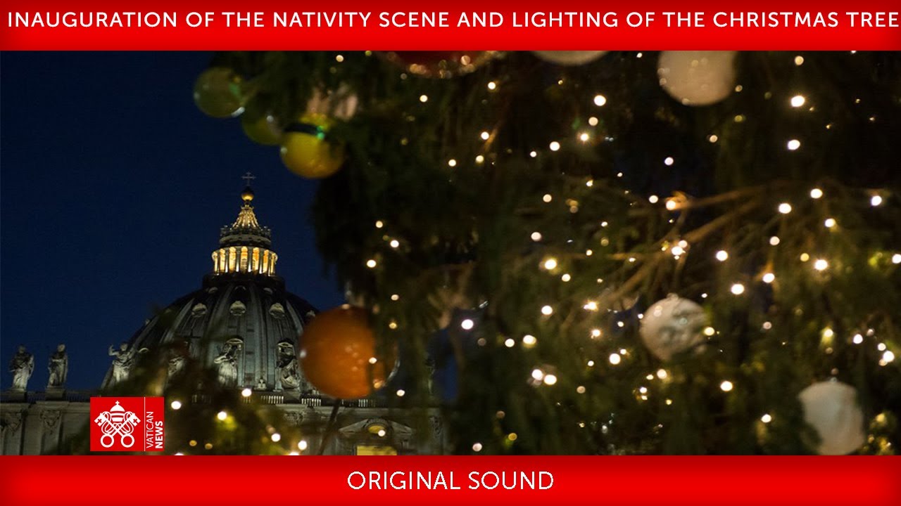 December 10 2021 Paul VI Hall-Inauguration of the Nativity scene and lighting of the Christmas tree