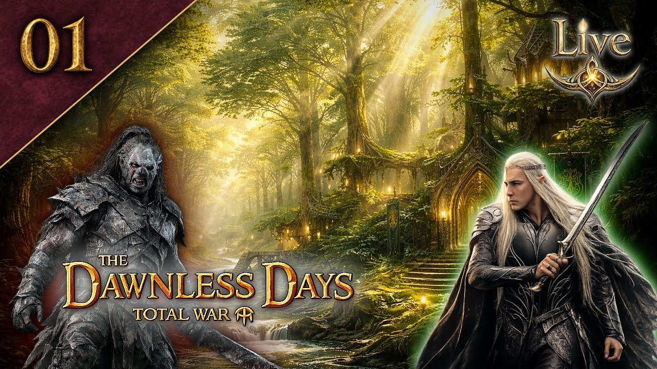 LIVE 1 | Découverte The Dawnless Days - Les ELFES Sylvestres face aux URUK-HAI ! (ATTILA Total War)