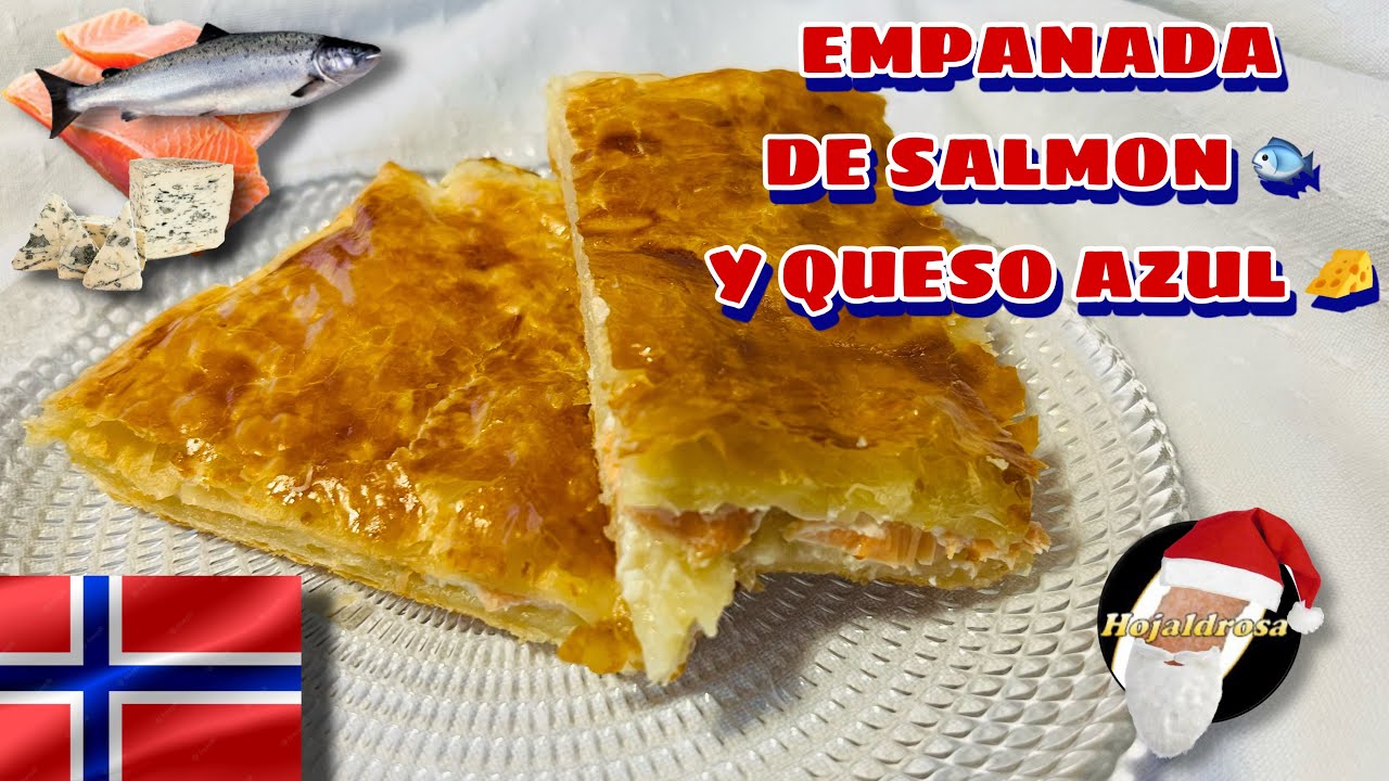 EMPANADA de SALMÓN y QUESO AZUL 🐟 🧀 | RECETA NORUEGA muy FACIL | ESPECIAL para MENÚ de NAVIDAD🎅🏻