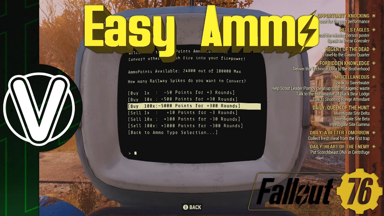Fallout 76 | Как быстро и очень легко добывать патроны *Простое руководство по боеприпасам* (Глюк...