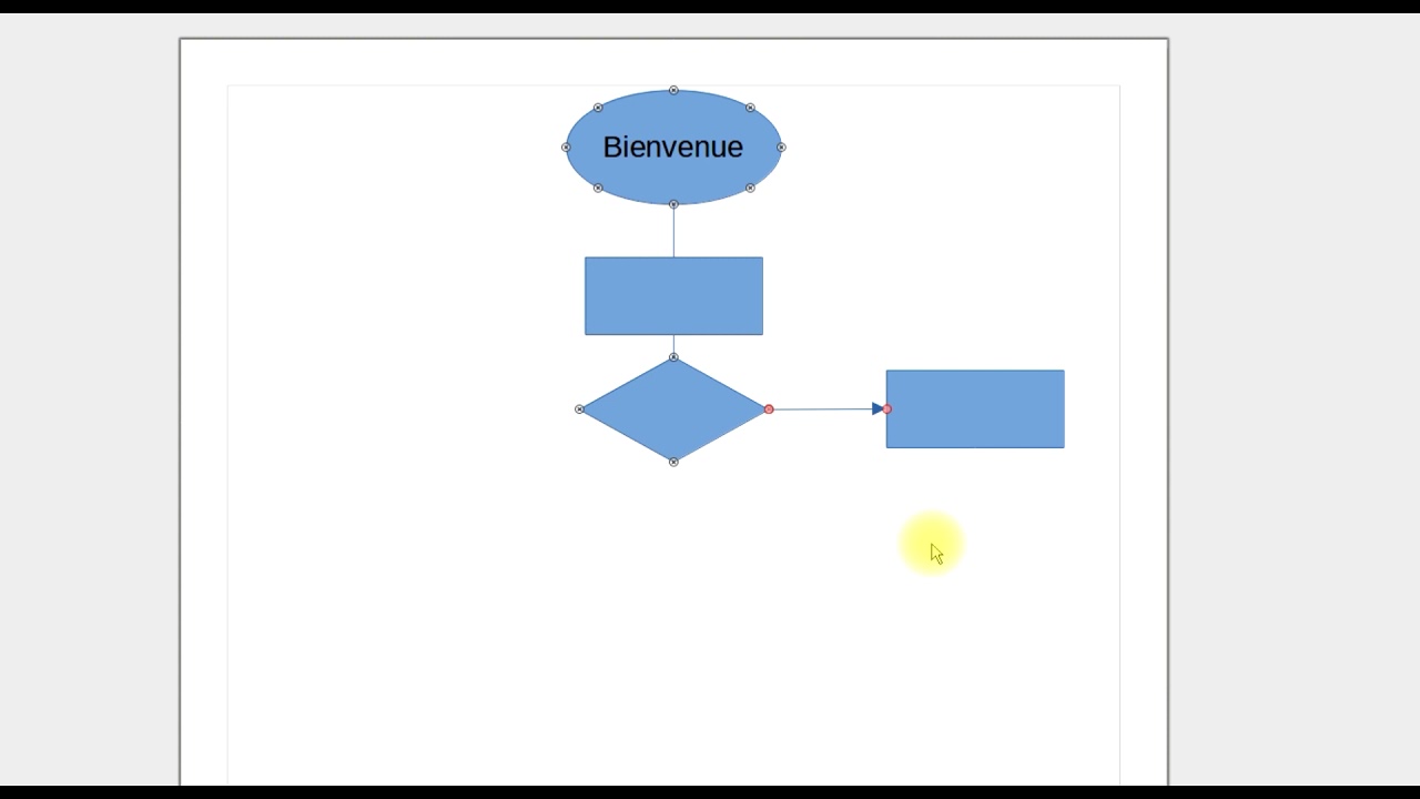 création d'un organigramme de programmation logigramme algorigramme dans Draw dessin de LibreOffice