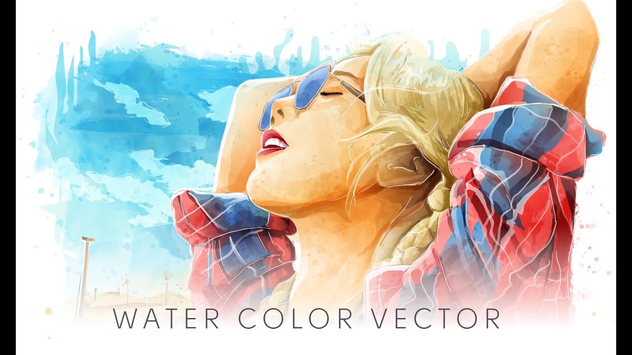Taeyeon watercolor vector illustration