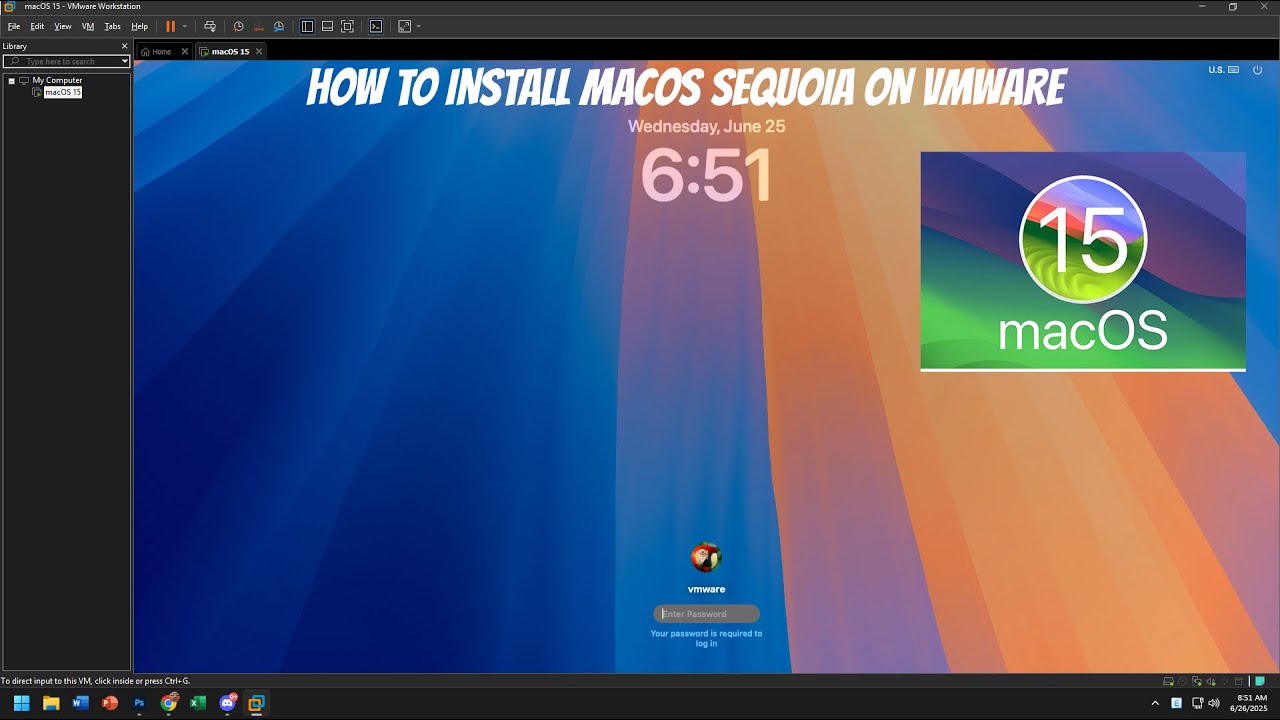 How to install MacOS Sequoia on Vmware 2025.