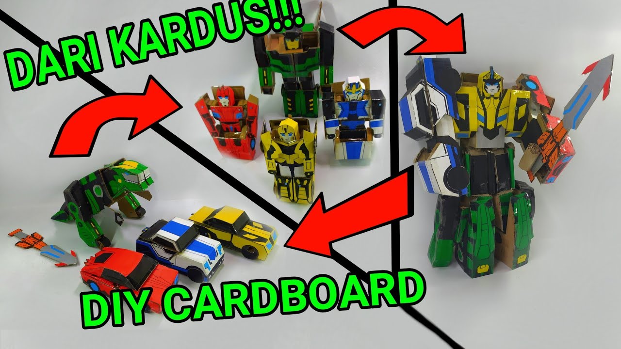 CARDBOARD DIY TEAM COMBINER/ULTRABEE TRANSFORMERS ROBOT IN DISGUISE (DARI KARDUS) 