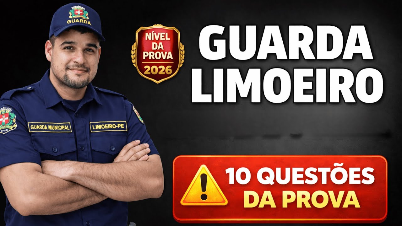 ✅ 10 QUESTÕES QUE VÃO CAIR NA PROVA DA GUARDA DE LIMOEIRO PE 2026 | RACIOCÍNIO LÓGICO